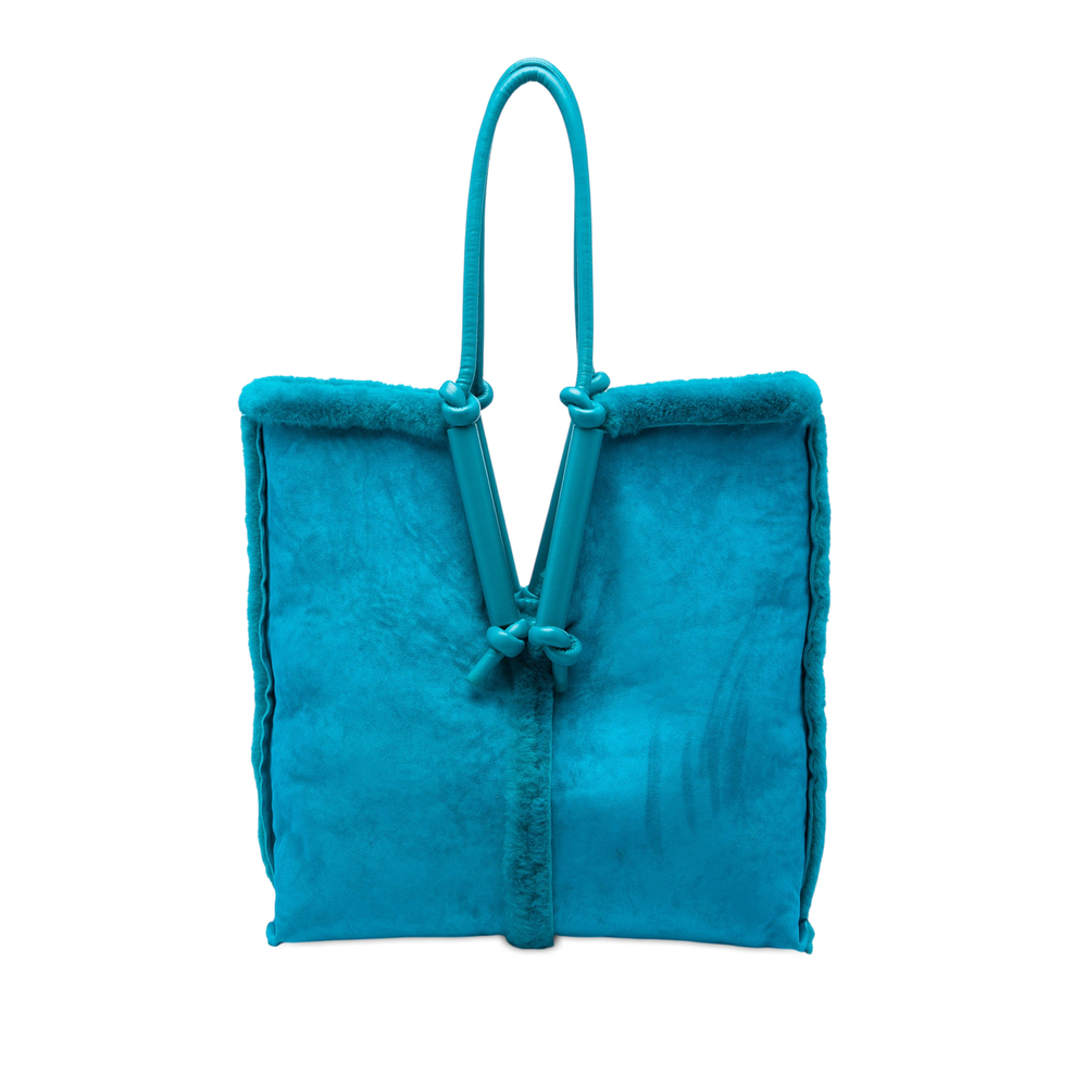 Pre-Loved Bottega Veneta Suede and Shearling Bolster Reversible Tote
